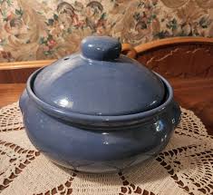 Bybee Pottery-ROUND SOUP TUREEN w/Lid -BLUE by WALTER ...