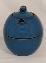 Pier 1 Stoneware Tea for One Teapot with Cup Stackable 3 ...