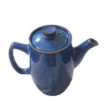 Denby Stoneware England Blue 9" H Coffee Pot With Lid | eBay