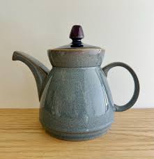 Denby Storm Grey and Plum Teapot - Etsy