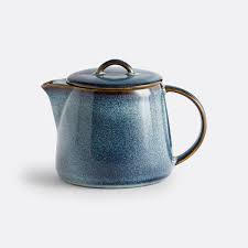 Onda reactive glaze stoneware teapot blue La Redoute ...