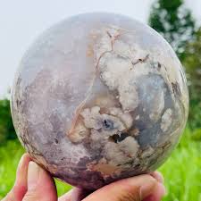 3.34LB TOP Natural Exploding agate Quartz ball carved ...