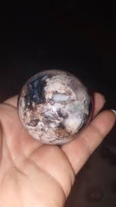 Black Flower Agate Sphere - Etsy