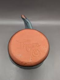 Unique Blue Whale Pottery Coffee Mug with Whale Tail Handle - Signed Thora | eBay