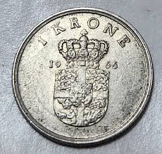 DENMARK 🇩🇰 ONE (1) KRONE COIN 1966 (KING FREDERICK IX) | eBay