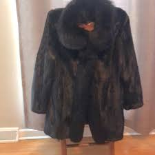 Henig | Other | Mink Stroller With Black Fox Trim With ...