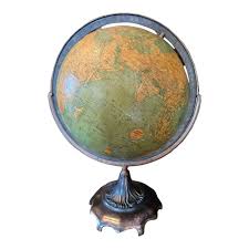 1930s Art Nouveau Webber Costello Globe | Chairish