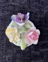 Royal Doulton & Adderley Bone China Flower Basket Figurines ...