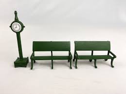 Department 56 Dickens Village Metal Park Benches And Town ...