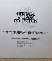 Department 56 "City Subway Entrance" Heritage Village ...