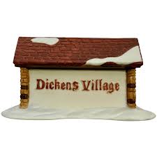 Christmas Department 56 Dickens Village Porcelain Sign By ...