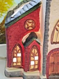 Memories Collection Light Up Ceramic Christmas Village Brick ...