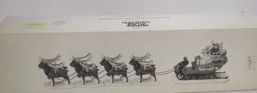 Dept 56 Heritage Village Sleigh & 8 Tiny Reindeer #56111 ...