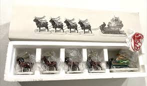 Dept 56 Heritage Village Collection Sleigh & Eight Tiny ...