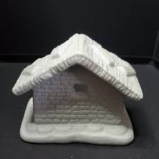 White Ceramic Vintage Small Manger Nativity Scene by World ...