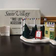 Vintage 1988 Snow Village "village Christmas Trees" Figurine ...