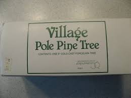 Department 56 Village Pole Pine Tree 8"T Cold Cast Porcelain ...