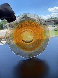 Indiana Glass Tiara Amber Orange Carnival Glass Serving Bowl ...