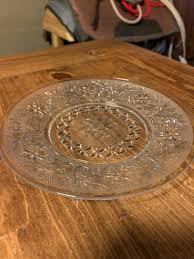 Indiana Glass Floral Clear Salad Plate - Etsy