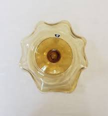 Florentine Bowl 10 3/4" Original Art Glass Italy Fruit Amber Ruffle Mid Century | eBay