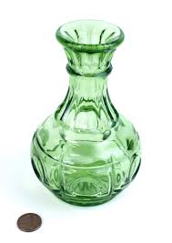 Vintage Wheaton Glass Company Bullseye Emerald Glass Bud ...