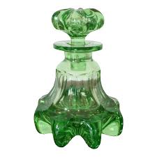Green Art Glass Decanter | Chairish