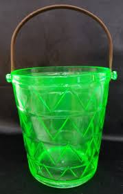 Vintage Green Depression Glass Uranium Zig Zag Ice Bucket - Etsy