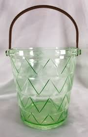 Vintage verde depresión vidrio uranio Zig Zag cubo de hielo - Etsy España