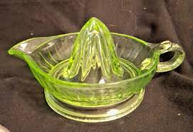 Vtg. Green Depression Glass Reamer Uranium Vaseline Citrus ...