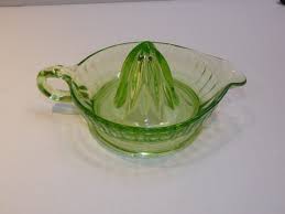 Vintage Uranium Glass Green Depression Glass Juicer | eBay