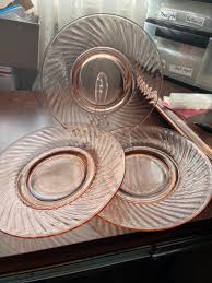 Twisted Optic Depression Glass Pink Luncheon Plate byImperial Glass | eBay