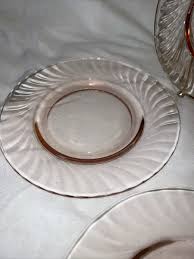 Arcoroc France French Pink Swirl Glass Rosaline 7.5” Salad Dessert Plate Set (4) | eBay