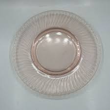 Imperial Pink Depression Glass 8" Salad Sandwich Plate Optic Swirl | eBay