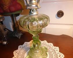 Vintage Antique Ornate Green Glass Kerosene Parlor Lamp 112322 AF - Etsy Canada