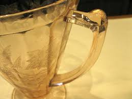 Vintage Jeannette FLORAL POINSETTIA Pink Depression Glass 32 oz. Cone Pitcher | eBay