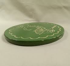 Holland Mold Tile Trivet Green Seahorse ETCHED Signed RAE ...