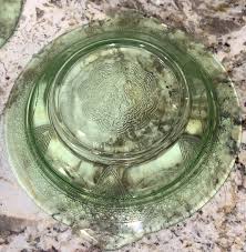 Antique Federal Glass Green Depression Glass Covered Round Butter Dish EC | eBay