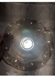 Carnival Amber Depression Glass Fruit/Serving Bowl floral ...