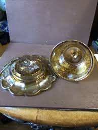 Vintage Moser North woods Grape+cable Amber Carnival Glass ...