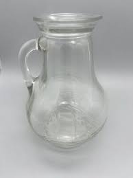 Vintage Clipper Sea Sailing Ship Embossed Clear Glass Milk ...