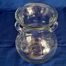 Clear Glass DOUBLE HANDLED VASE 6" Pitcher Jar Decorative ...