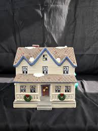 The Original Snow Village "farm House" Hand Painted Ceramic - Etsy UK