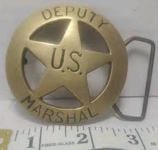 Vintage Brass Deputy U.S. Marshal Solid Brass Belt Buckle ...