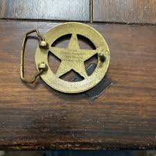 Vintage Texas Ranger #4568 Solid Brass Belt Buckle preowned ...