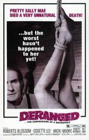 DERANGED Movie POSTER 11x17 Roberts Blossom Cosette Lee ...
