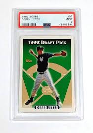 Amazon.com: 1993 topps #98 DEREK JETER new york yankees rookie card PSA 9 Graded Card : Collectibles & Fine Art