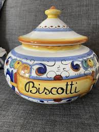 Deruta Italy Biscotti Jar hand painted | eBay