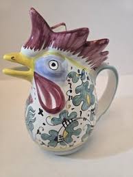 Deruta Rooster Pitcher | eBay