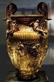 The Greek Derveni Krater, weighing 40 kg and standing 90cm in height. It is made of 85% bronze and 15% tin, giving it the appearance of gold under the right lighting. It