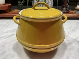 Vintage Descoware Made In Belgium Yellow Cast Iron Enamel W ...
